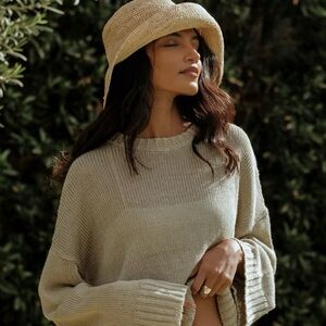 Jenni Kayne Crochet Raffia Sun Hat